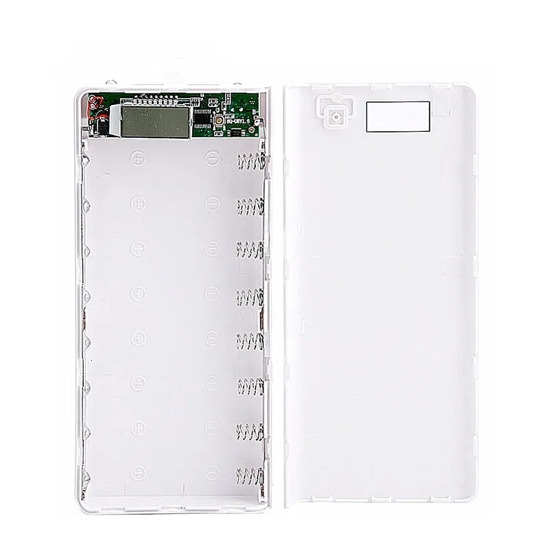 Двойной USB DIY 8*18650 чехол для аккумуляторной батареи внешнего пластикового