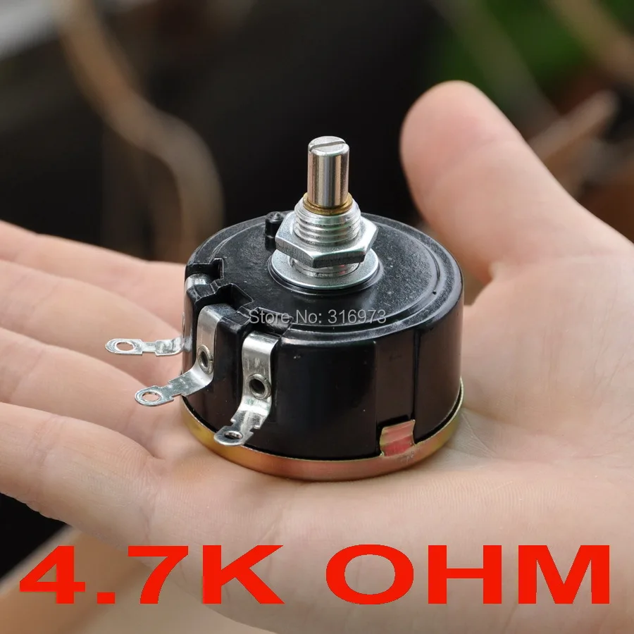 (2 шт./лот) 4 7 K Ом 5 Вт проволочный роторный потенциометр WX112(050) Горшки Вт.|rotary
