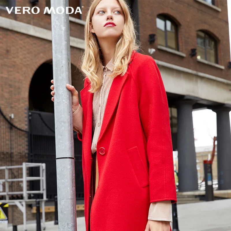 Vero Moda Женское пальто средней длины из 100% шерсти | 318327505|Женские куртки|