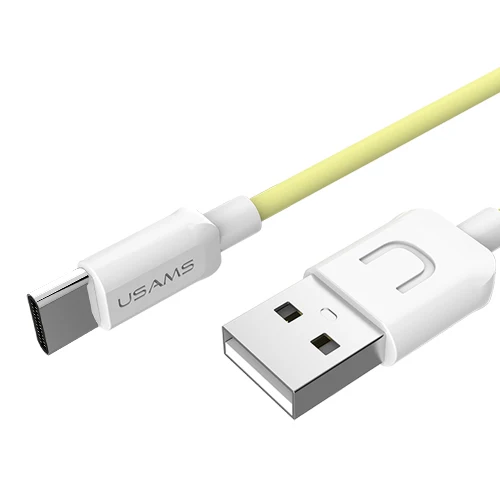 Yellow 10 шт./лот USAMS usb type C кабель type-C кабель для samsung Gaxaly S8 Plus huawei Xiaomi mi6 mi5 oneplus 5 USB-C Кабель зарядного устройства - Цвет: Yellow