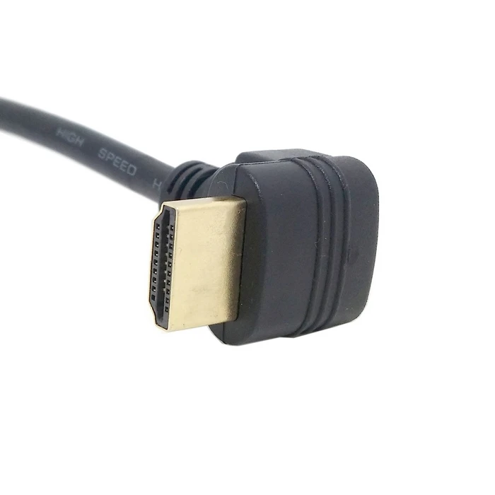 Вниз угловой 90 градусный разъем HDMI 1 4 с Ethernet & 3D Тип A штекер гнездо Удлинительный