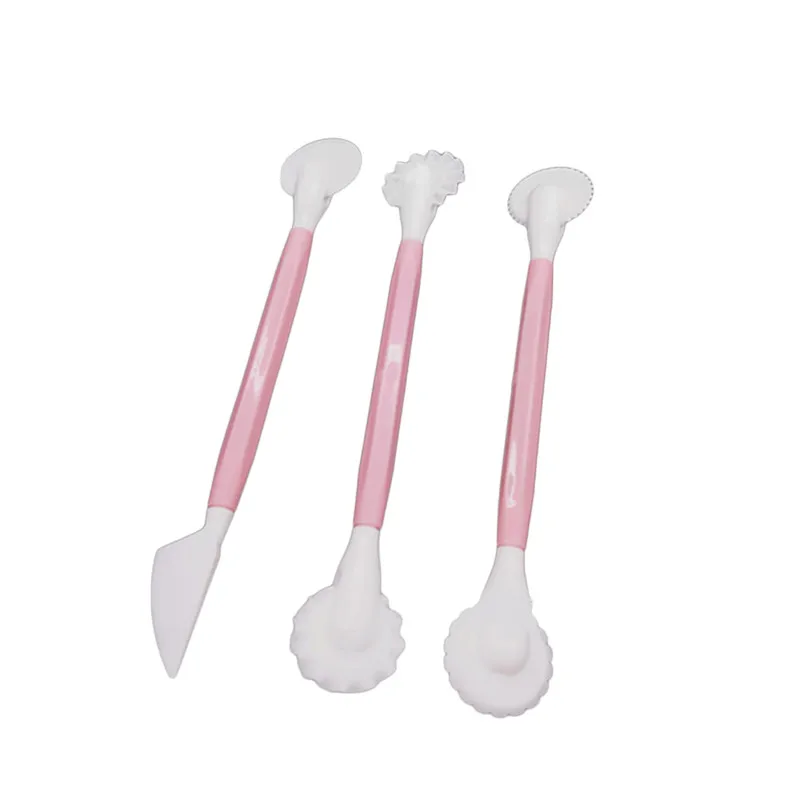 3 шт./компл. пластиковая ручка для украшения свадебного торта 6 узоров цветок