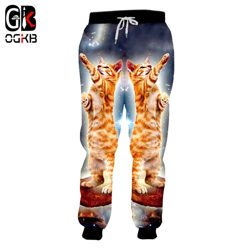 Новинка мужские спортивные штаны OGKB в стиле Харадзюку С 3d рисунком