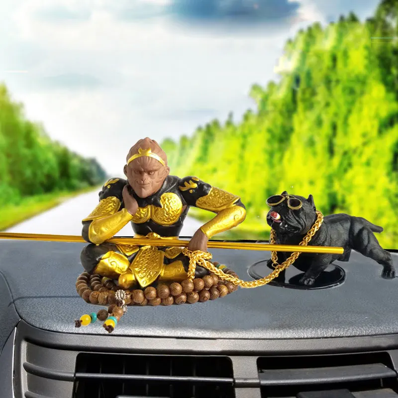 11 см китайская статуя короля обезьяны Sun Wukong керамическая модель боевой победы