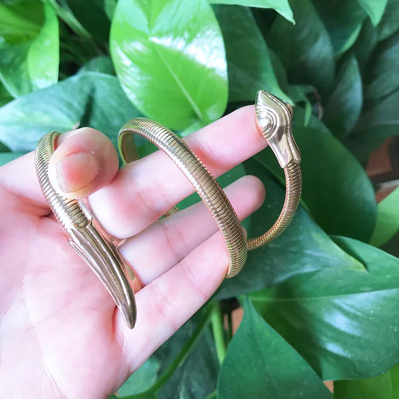 NeeFuWoFu snake Bracelets Copper spring bracelet Bangles Woman Gradient Manual for National Charm Jewelry Gift | Украшения и