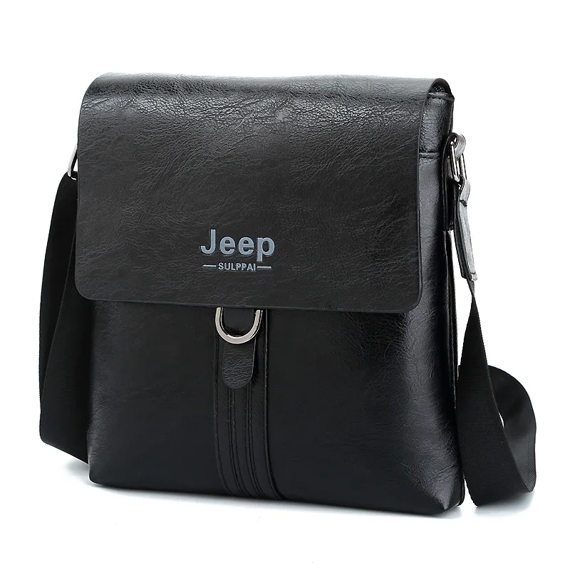 JEEP Sulppai Handmade Men's Leather Messenger Bag Shoulder iPad Holder Carrying iPhones Wallets Keys Cards KSL567M |