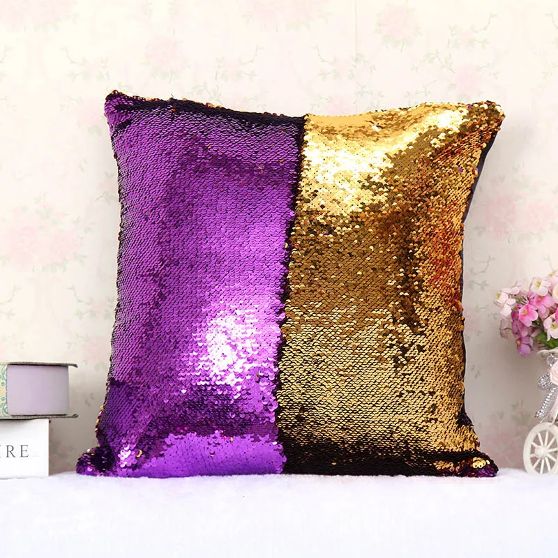 Poszewka 40x40 см блестящий чехол для подушки DIY меняющий цвет Fundas almohadones Подушка-чехол Золотой Серебряный Красный Черный
