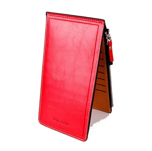 Red 17 карт bolsos mujer женские кожаные тонкие кошельки на молнии carteiras femininas органайзер для путешествий держатель для кредитных карт Обложка для паспорта 40 - Цвет: Red