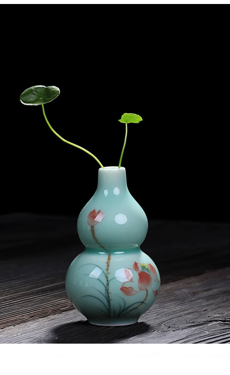 Керамическая ваза ручной росписи в форме тыквы креативное ремесло офисное