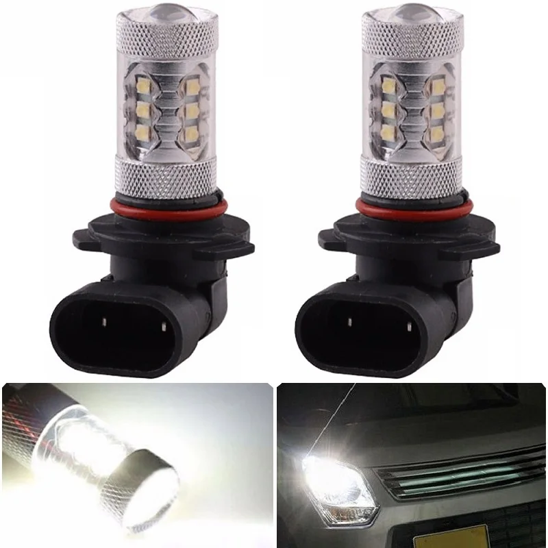 Светодиодная противотуманная лампа ярсветильник 9005 16SMD 2828 80 Вт 6500K 7000K белая