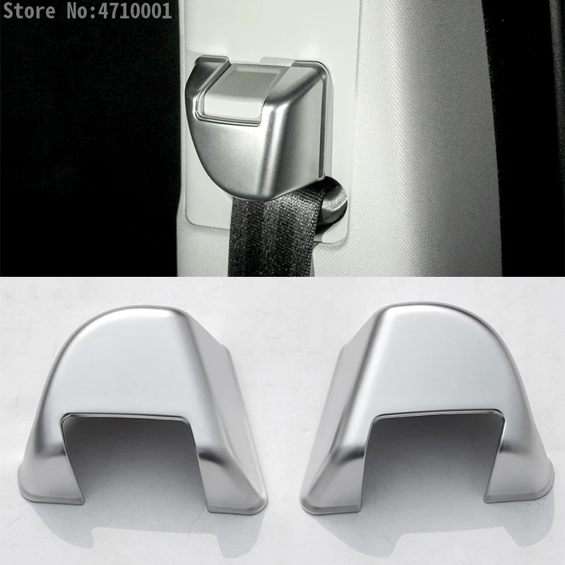 

ABS Chrome Seat Safety Belt Cover Button Trim Sticker For Land Rover Range Rover Sport 2014-2017 Car Styling Accessories