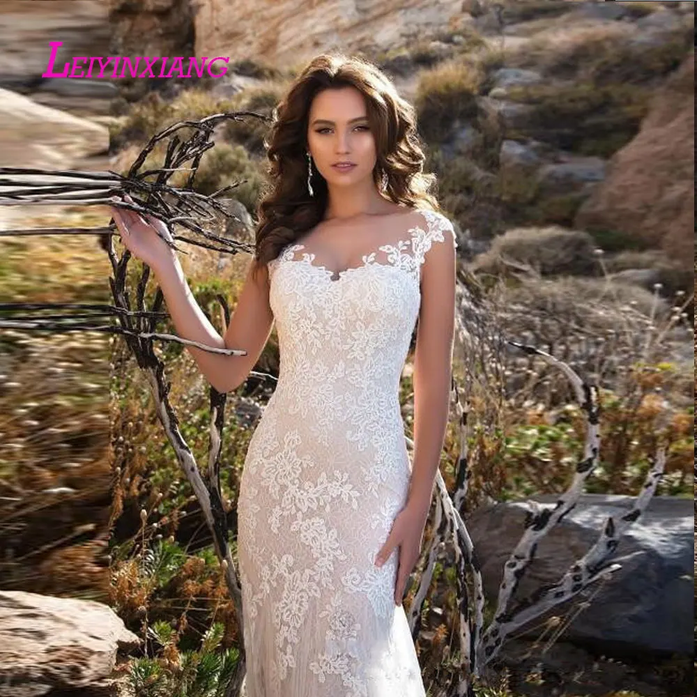 LEIYINXIANG 2019 свадебное платье сексуальное русалка Vestido De Noiva с открытой спиной