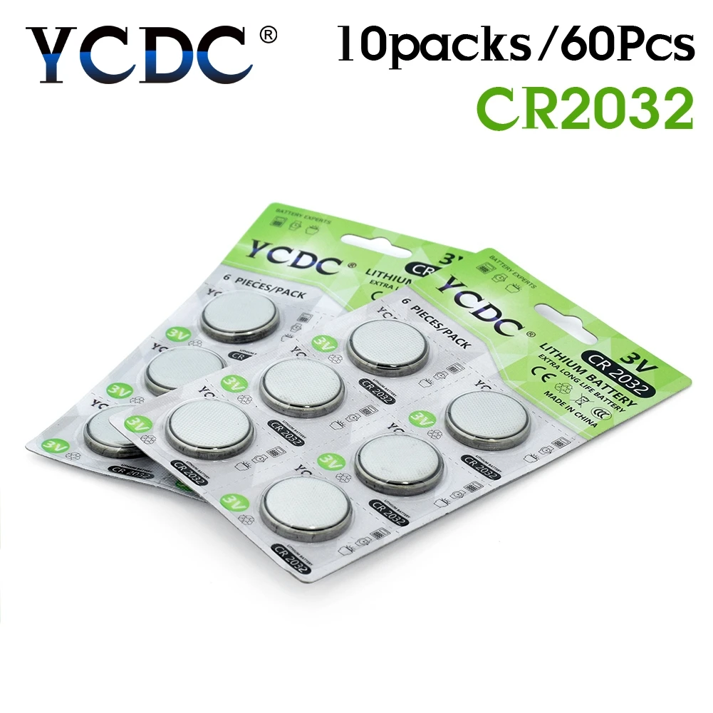 YCDC 6 шт. 36 шт. оригинальная 2032 Кнопочная батарея CR2032 часы 3 В батарея. Пульт дистанционного управления игрушечный автомобильный аккумулятор Pilas boton