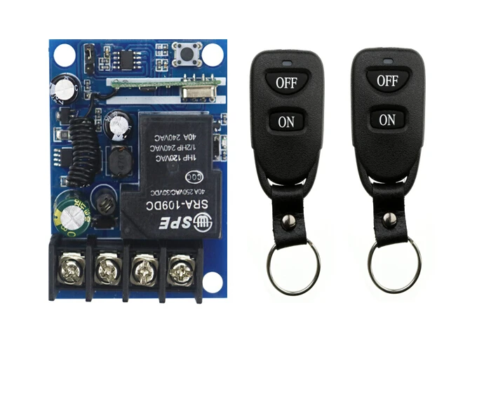 DC 12V 24V 36V 48V 10 A 1 CH RF беспроводной пульт дистанционного управления * приемник и 2