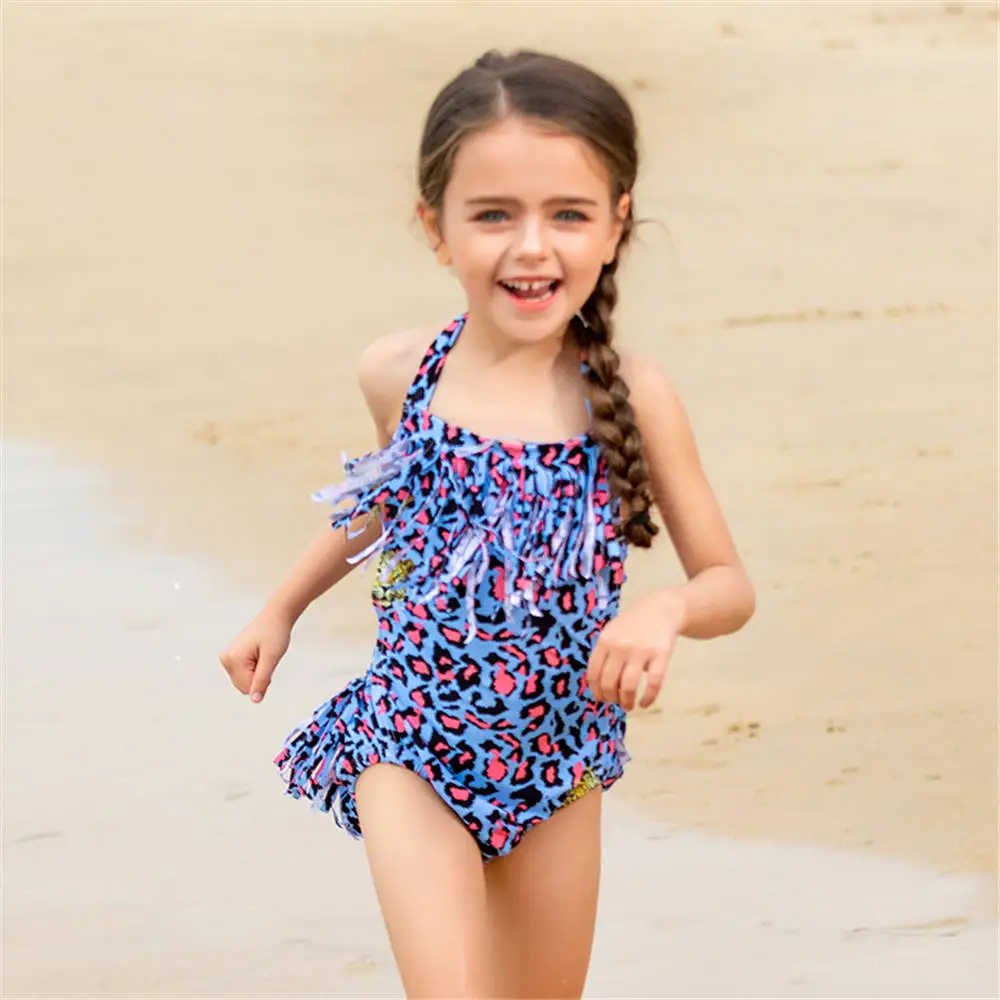 Фото Tassel One Piece Swimsuit For Girls Dot Print Children Swimwear Child Halter Swim Suit Kids Strap Bathing 2-14 Year Beach Спорт и Tassel One Piece Swimsuit For Girls Dot Print Children Swimwear Child Halter Swim Suit Kids Strap Bathing 2-14 Year Beach Спорт и
