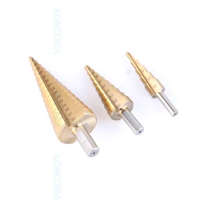 Набор титановых ступенчатых сверл VECONOR из быстрорежущей стали, 3 шт.