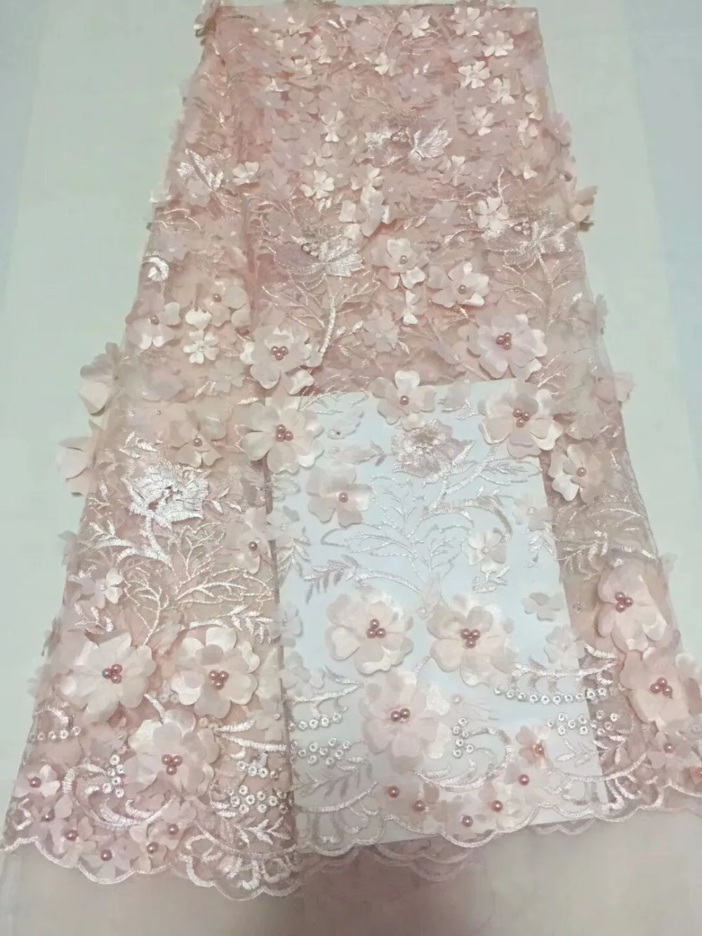 

2018 French Net Lace Frenabric Latest african guipure lace fabric with embroidery mesh nigerian tulle lace CDN52