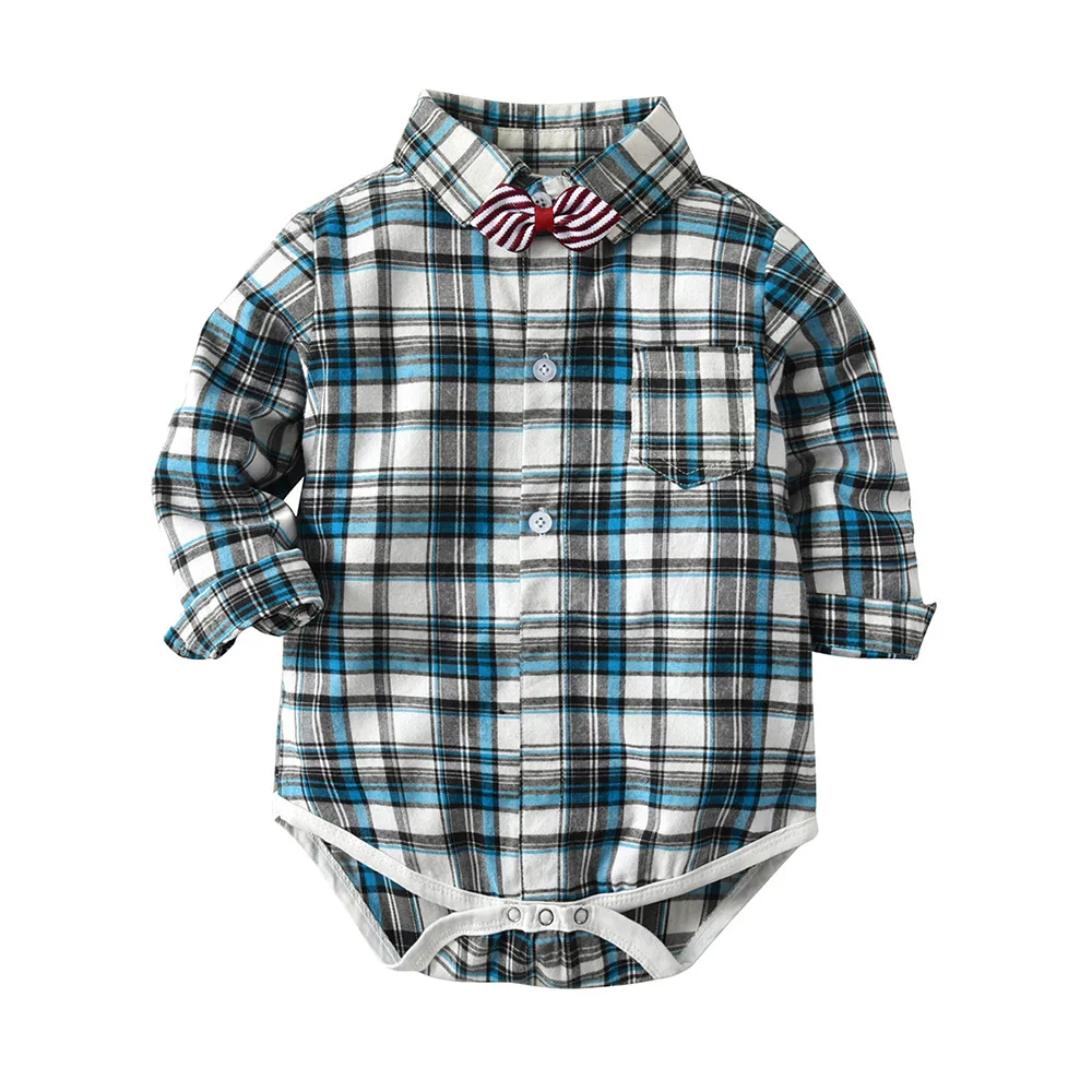 Handsome Baby Rompers Newborn Gentleman Clothing Infant Bow Tie Costume Cotton Boy Wedding Party Casual Outfits Jumpsuit |
