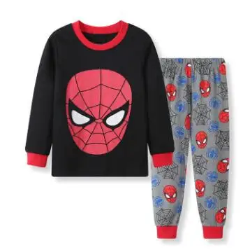 1 style Hot Children Pajamas Set Sleepwear Pyjamas Kids Boys Christmas underwear Suit Baby Girls Pajamas Cotton Spiderman Set - Цвет: 1 style