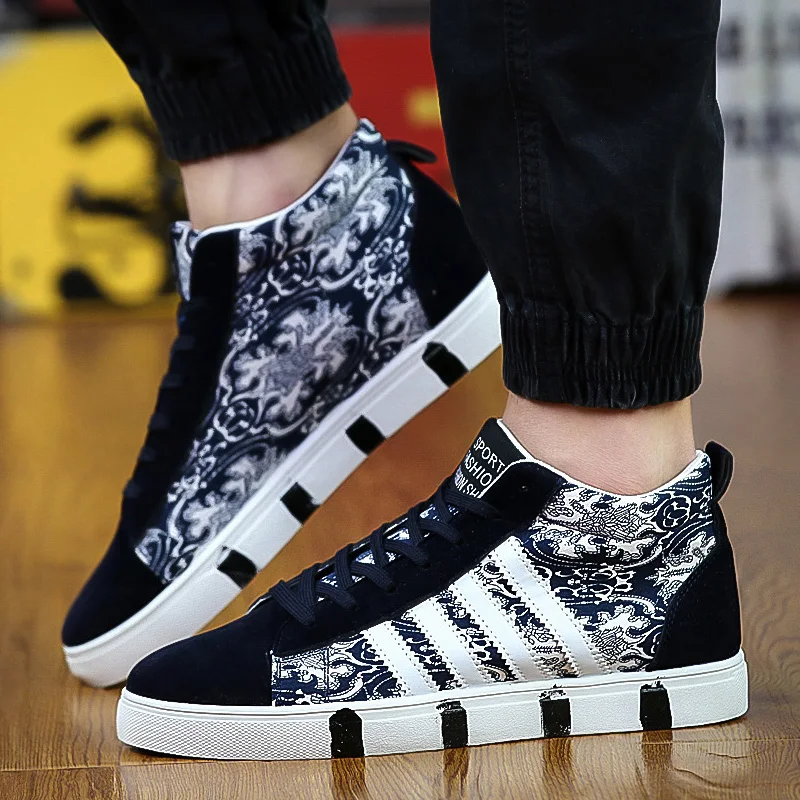 Черный белый цвет для мужчин s туфли без каблуков дышащая zapatillas hombre высокие