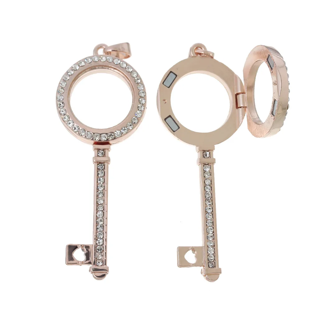 DoreenBeads живые стеклянные кулоны с памятью подвески для ключей золотой цвет античное бронзовое сердце полые