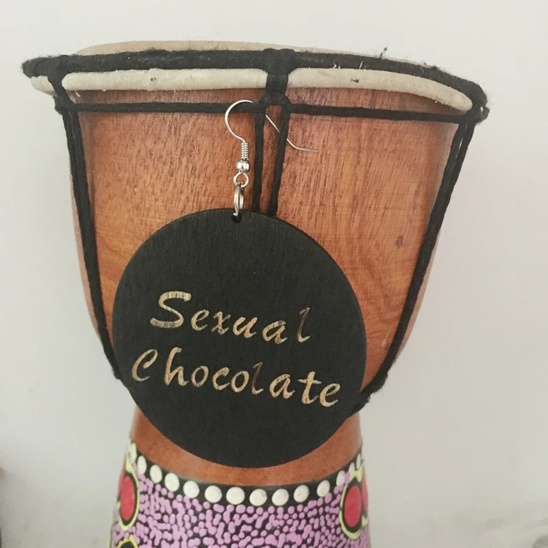 1 пара!! Сексуальные шоколадные деревянные серьги | Украшения и аксессуары