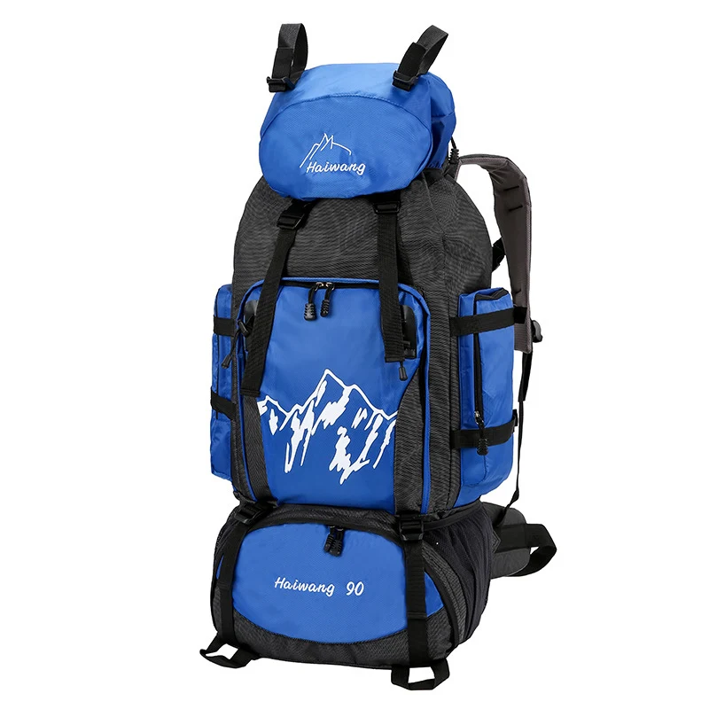 blue 90Л, уличный рюкзак, сумка для мужчин и женщин, для кемпинга, походов, на открытом воздухе, спортивные сумки, для путешествий, альпинизма, нейлоновый, Sac De Sport Mochila XA15WA - Цвет: blue