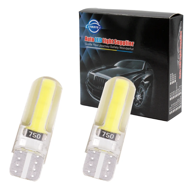 1 шт. Новый светодиодный светодиод T10 194 W5W COB + силиконовый корпус СВЕТОДИОДНАЯ