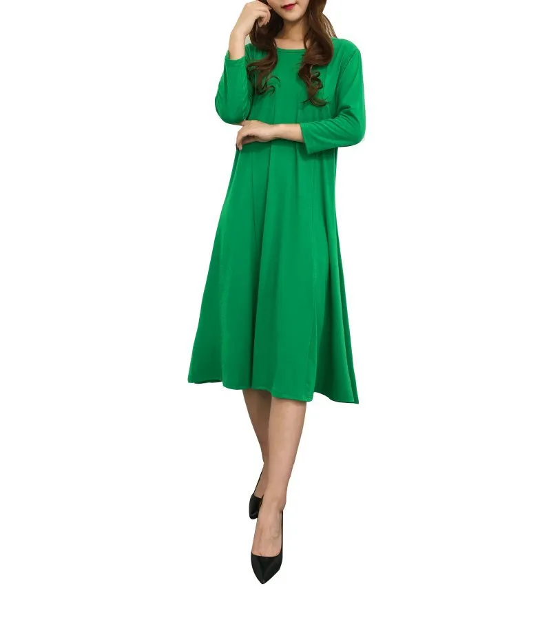 Новинка Лидер продаж стильное платье с длинными рукавами и круглым воротником