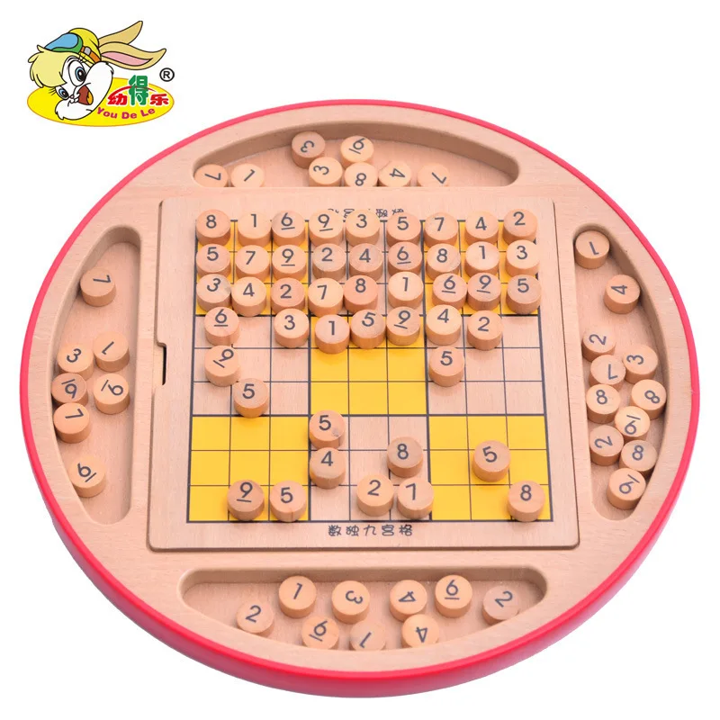 Деревянные многофункциональные five in one Sudoku головоломки раннего образования