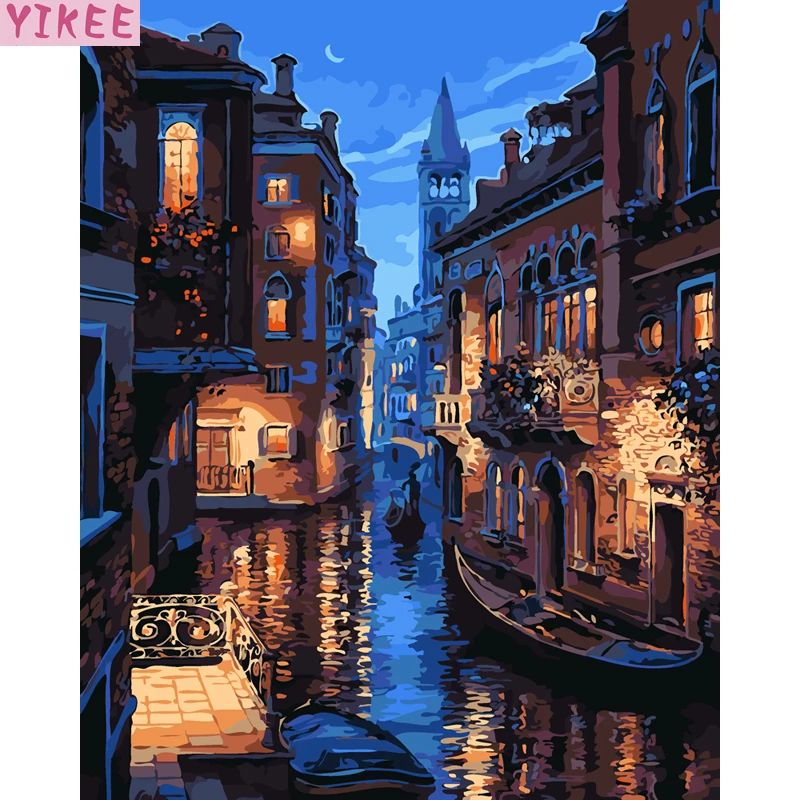 

Набор для рисования по номерам «сделай сам», «Водный город»