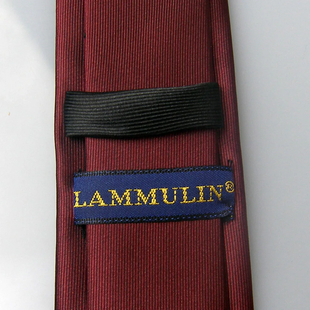 Мужские галстуки для костюма LAMMULIN с черным узлом контраст бордовое галстуком в