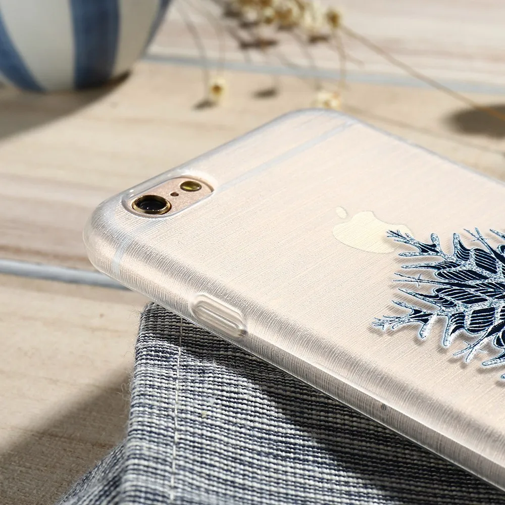 Чехол CASEIER с тиснением в виде рождественской снежинок для iPhone 7 6 6s Plus 5 SE