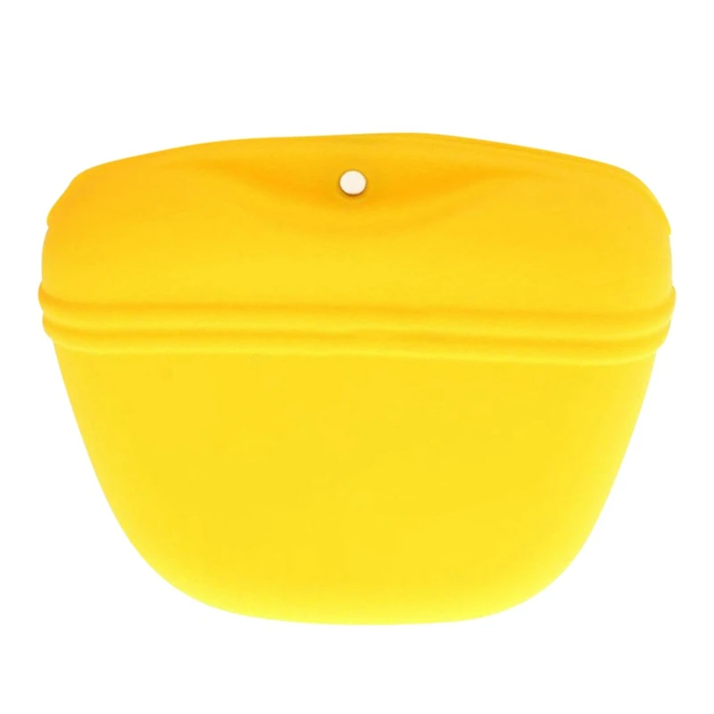 yellow Силиконовая сумка для домашних животных, собак, карманная сумка для еды и закусок, поясная сумка для уличных тренировочных сумок для домашних животных - Цвет: yellow