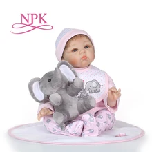 Силиконовые куклы реборн NPK 55 см детские Playmate 22 дюйма