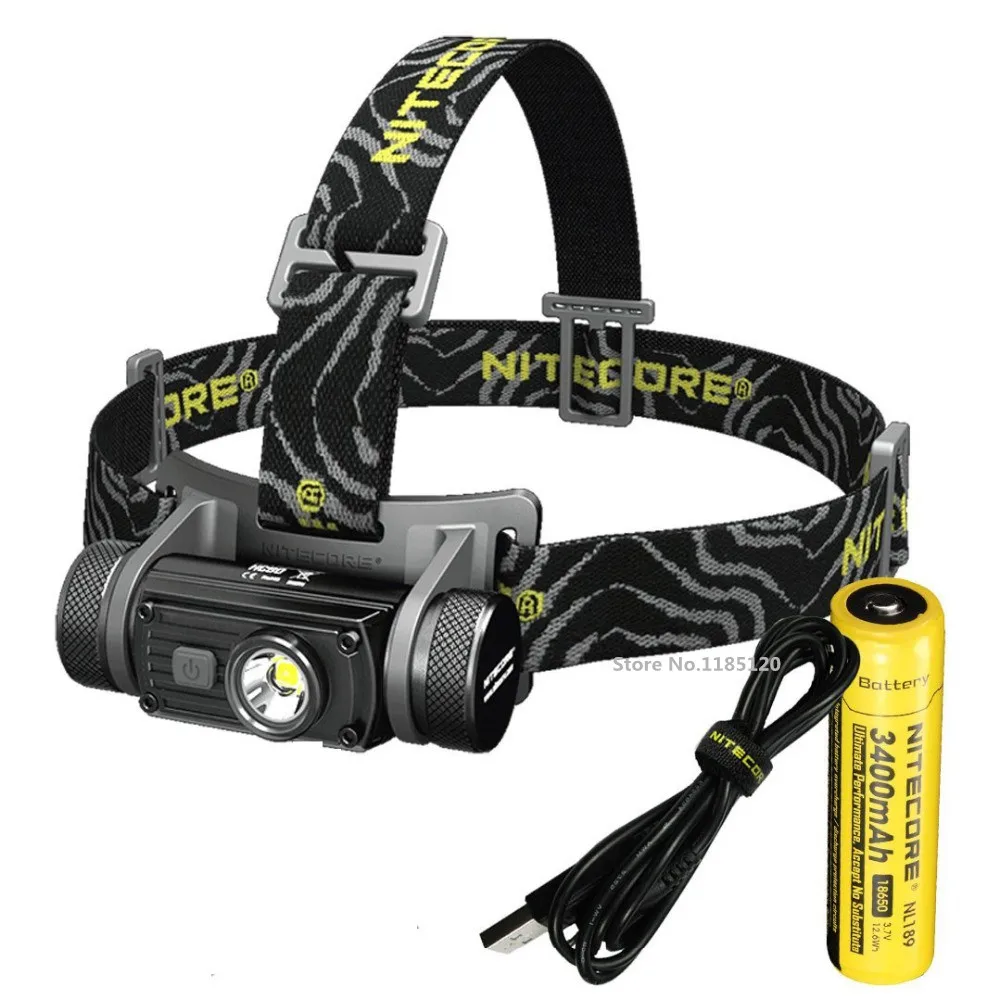 Налобный фонарь NITECORE HC65 перезаряжаемый через USB светодиодный макс. 1000 люмен 110 м