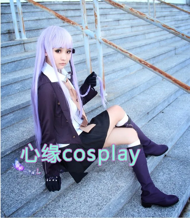 Розовые ботинки для косплея данганронпа Уганда Kyoko Kyouko Kirigiri вечернее платье в