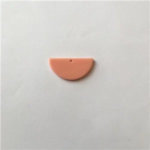 Новое поступление! 30x15mm100pcs/lot акриловые полукруглые подвески для серьги-гвоздики/серьги аксессуары/детали для серег DIY - Цвет: peach