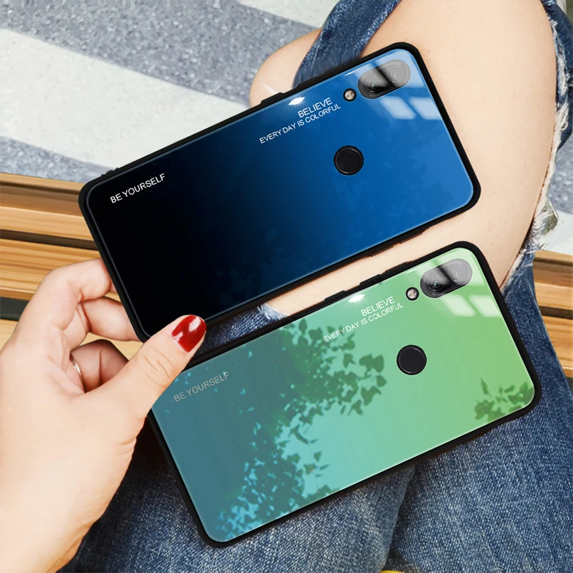 Роскошный чехол для Xiao mi Red Note 5 6 7 Pro 6A закаленное стекло градиентный цвет