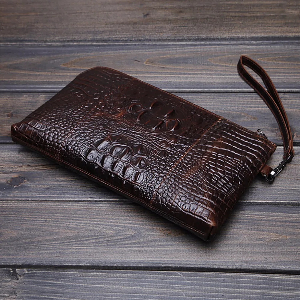 Мужской клатч из натуральной воловьей кожи винтажный кошелек мобильный телефон