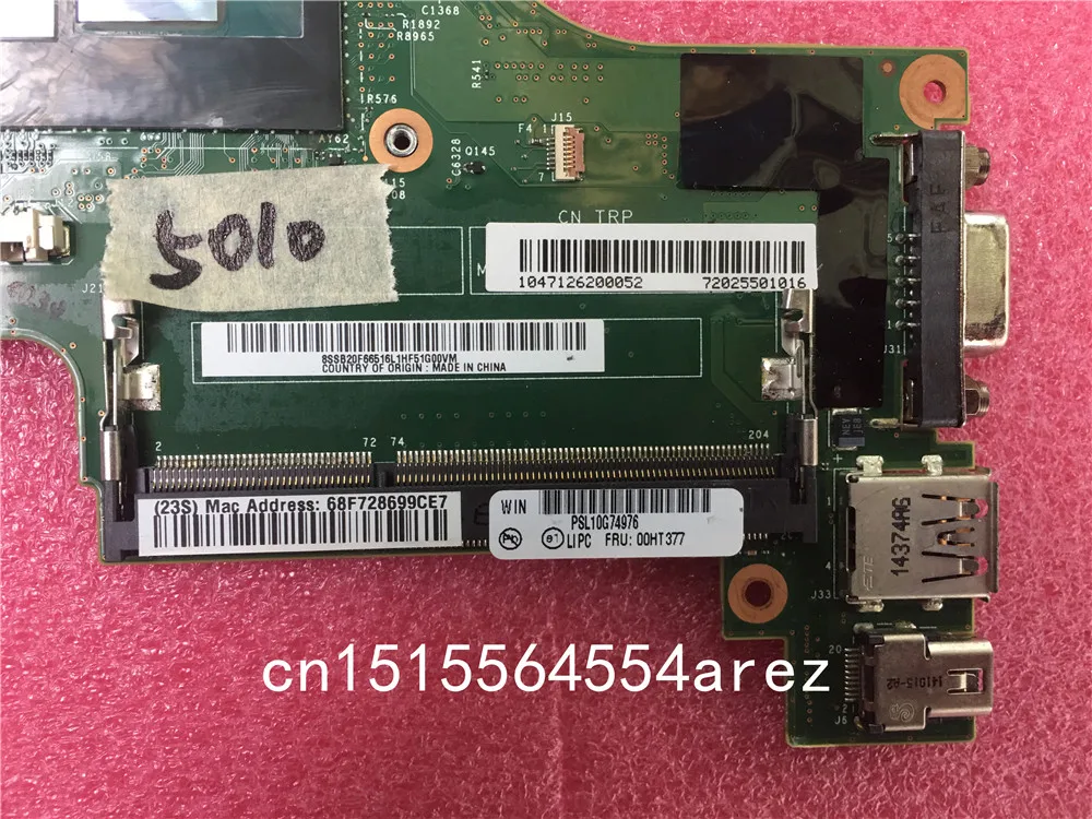Ноутбук lenovo THINKPAD X250 Материнская плата WIN i3 i3-5010 TPM 00HT377