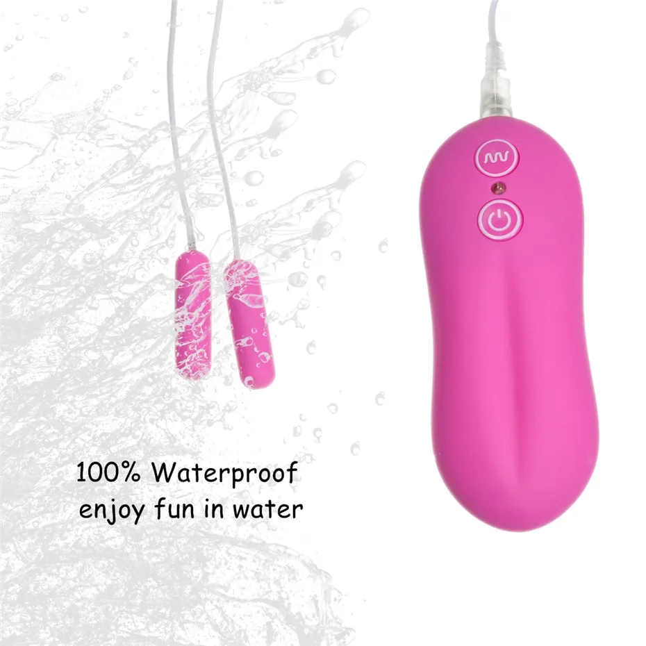 Двойной мини вибратор 10 скоростей водонепроницаемый с дистанционным