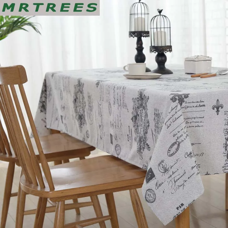 MRTREES Новая Европа хлопок печатных скатерть ручной работы прямоугольник покрытие
