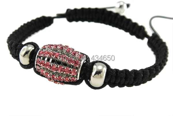 Free shipping!!!Zinc Alloy Shamballa Bracelets Wedding with Wax Cord &amp Brass rhinestone nickel lead cadmium free | Украшения и