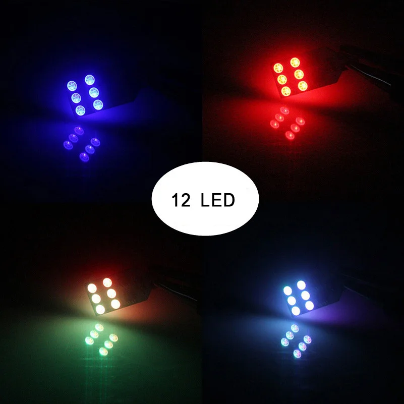 Светодиодная лампа Auxito 2x RGB W5W T10 лампы для чтения салона автомобиля Ford Fiesta Focus 2 3 1