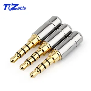 Стерео аудио разъем 3,5 мм, штекер для наушников сделай сам, Hi-Fi наушники с позолоченным медным разъемом, штекер для наушников, разъем для аудио и видео