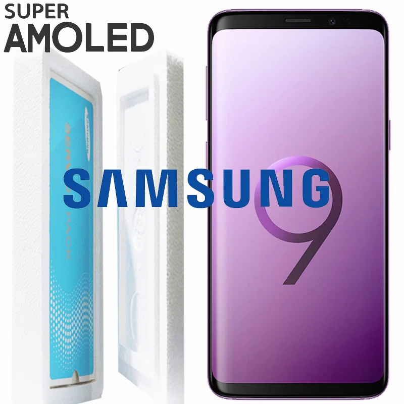 Оригинальный супер AMOLED ЖК-дисплей с рамкой для SAMSUNG Galaxy S9 + Plus G960 G965 сенсорный