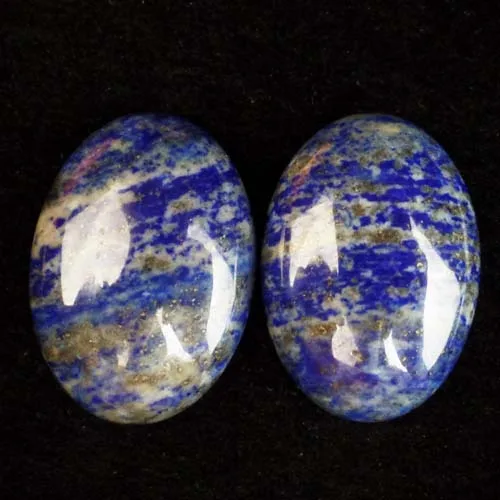 Lapis Lazuli 2 шт./лот) натуральный смешанный камень овальный кабошон 25x18x6 мм yl061802 - Окраска металла: Lapis Lazuli