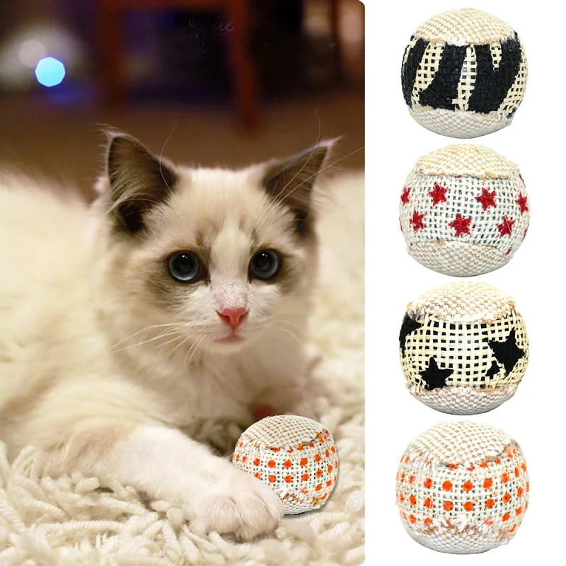 Забавные игрушки для кошек 4 шт./лот мячик интерактивный котят котята играющая в