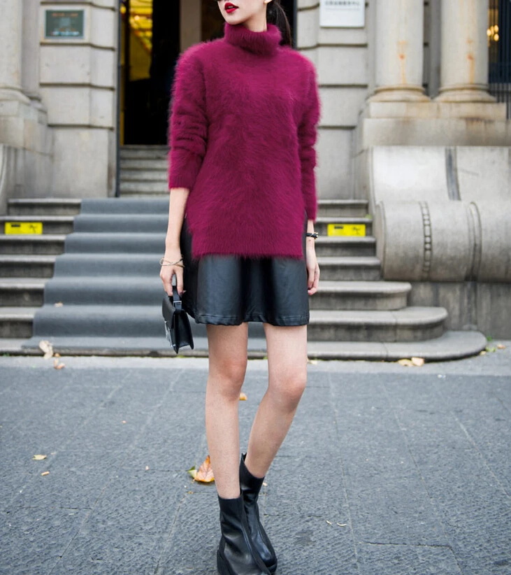 Новинка водолазка из натуральной норки кашемировые пуловеры женские топы